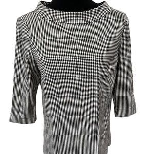 Sara Campbell Monochrome Houndstooth Blouse